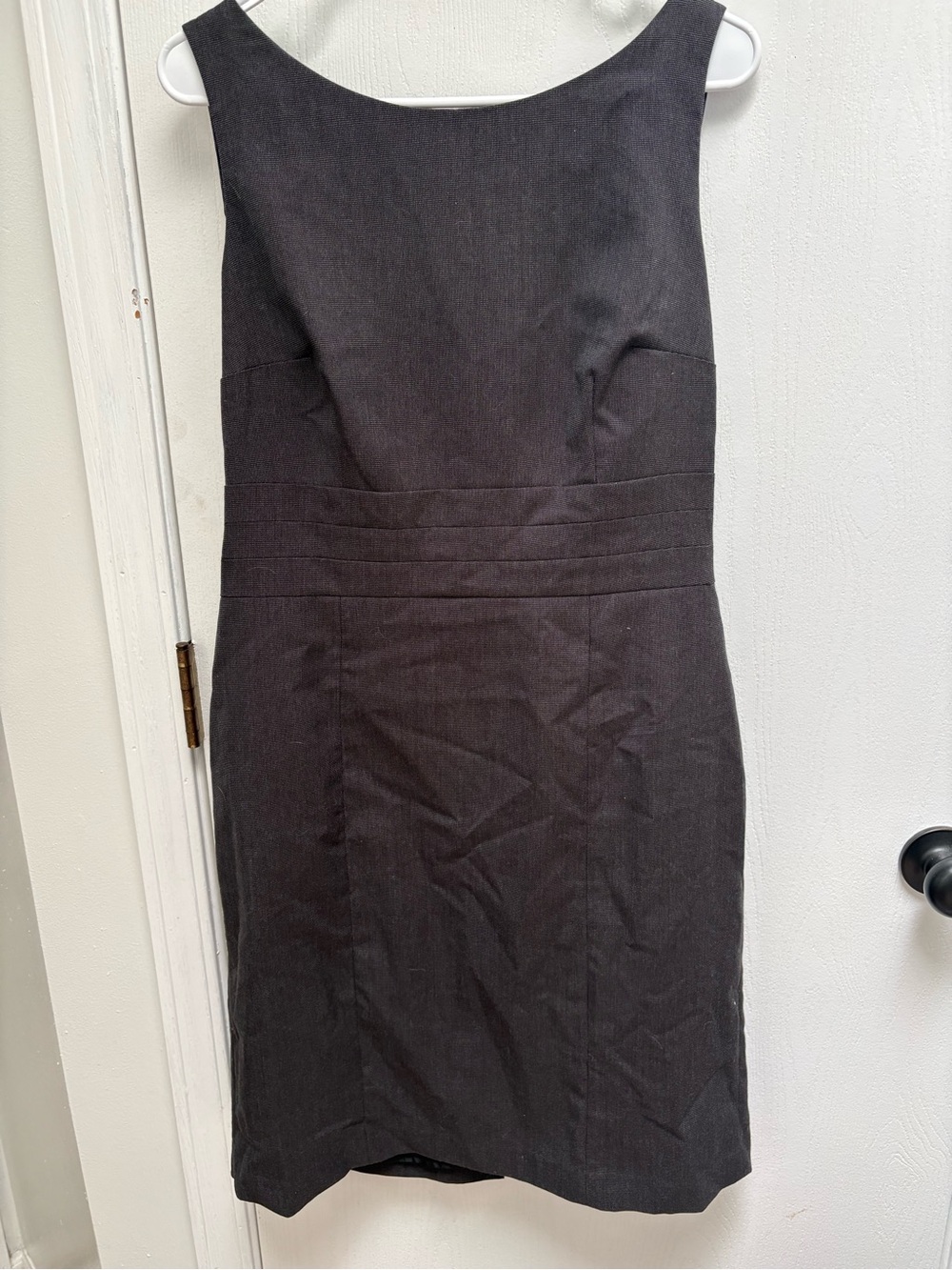 H&M dar grey Sleeveless Midi Sheath Dress - perfect for work!